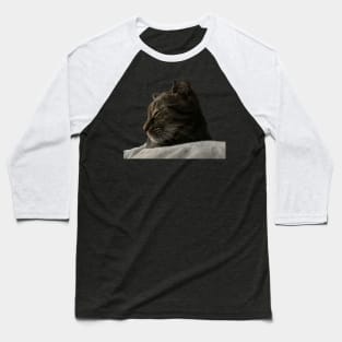 Sleeping Tabby Baseball T-Shirt